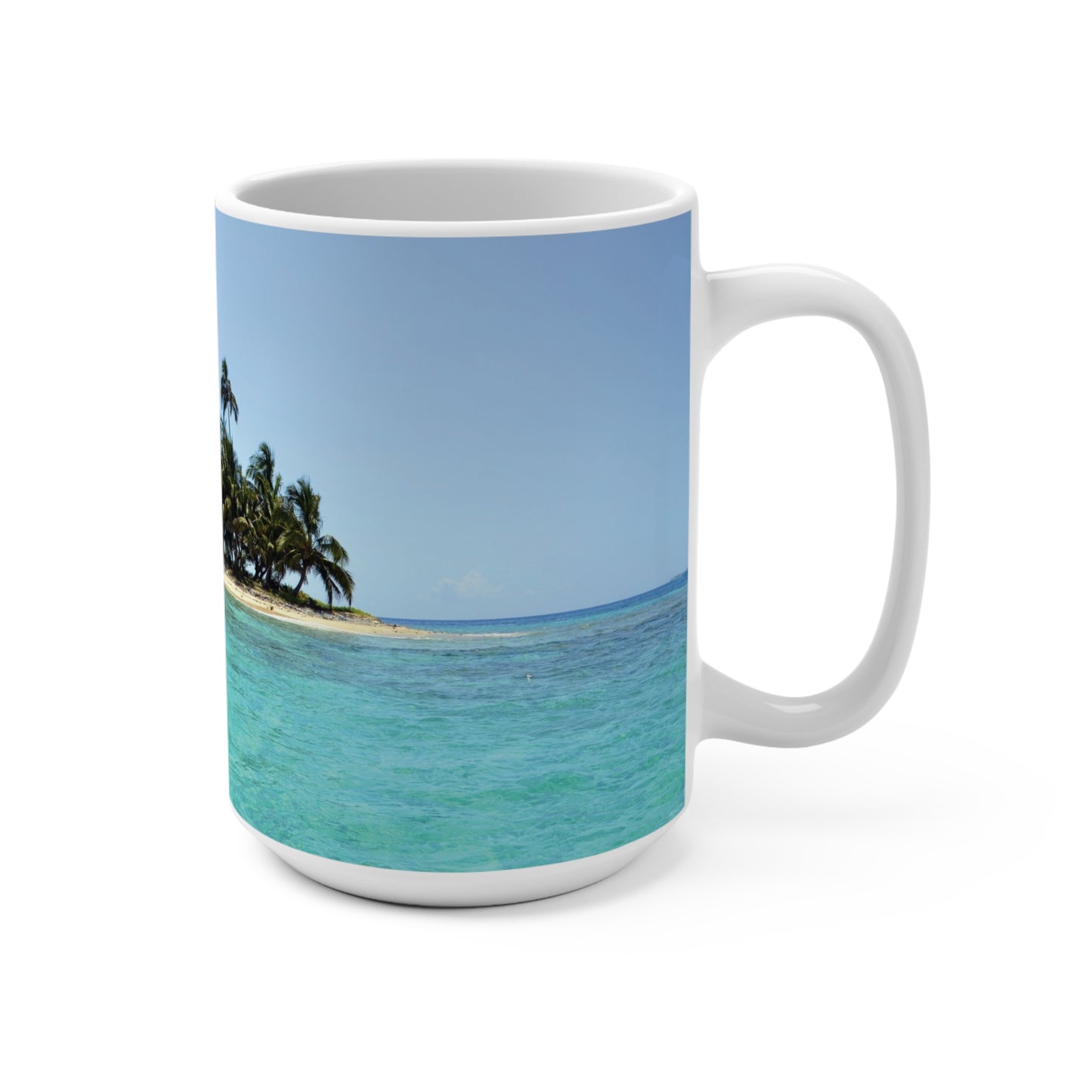 Coffee & Tea Mug with Beach Prints, 15oz