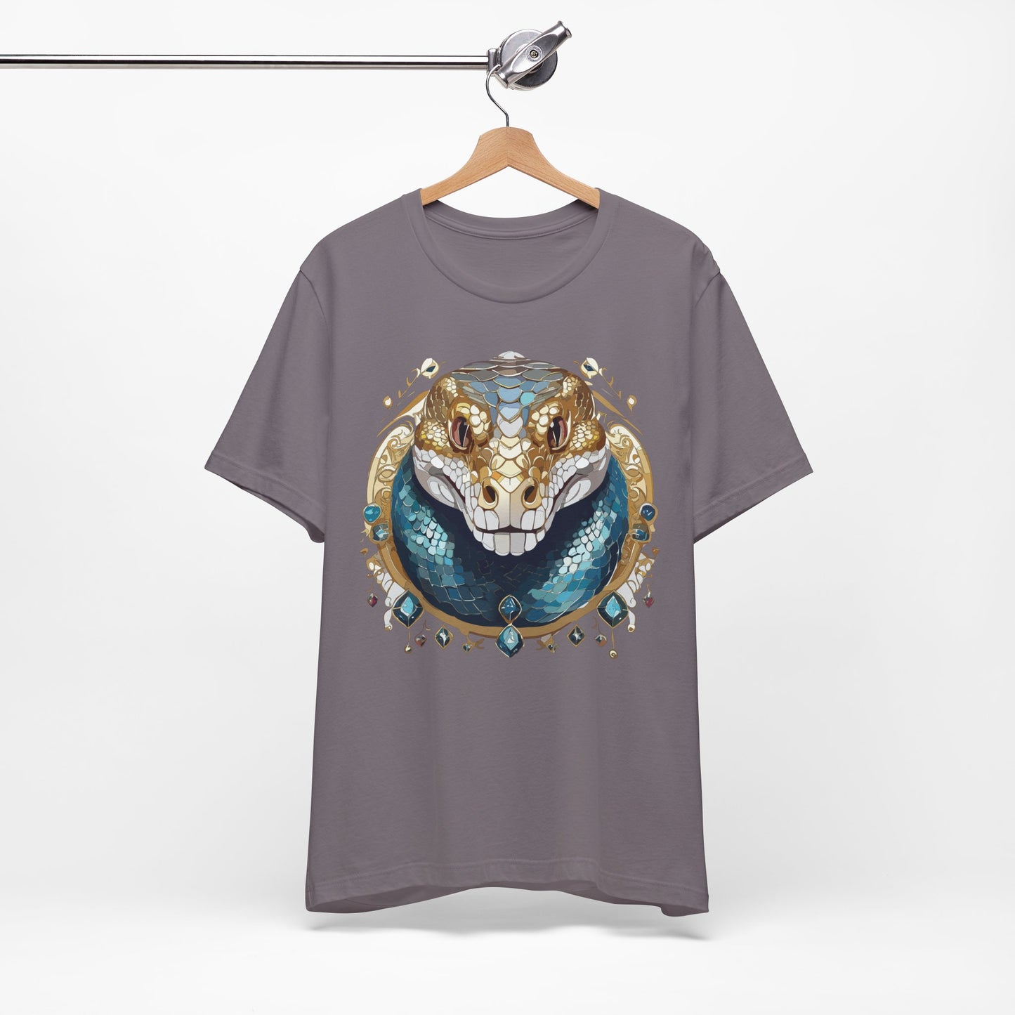 Animal Shirt, Shirt with Animal, Tee Shirt with Gold Animal Medal, Shirt with Antique Animal Medallion