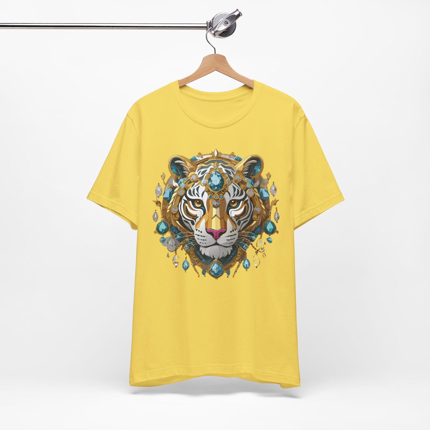 Animal Shirt, Shirt with Animal, Tee Shirt with Gold Animal Medal, Shirt with Antique Animal Medallion