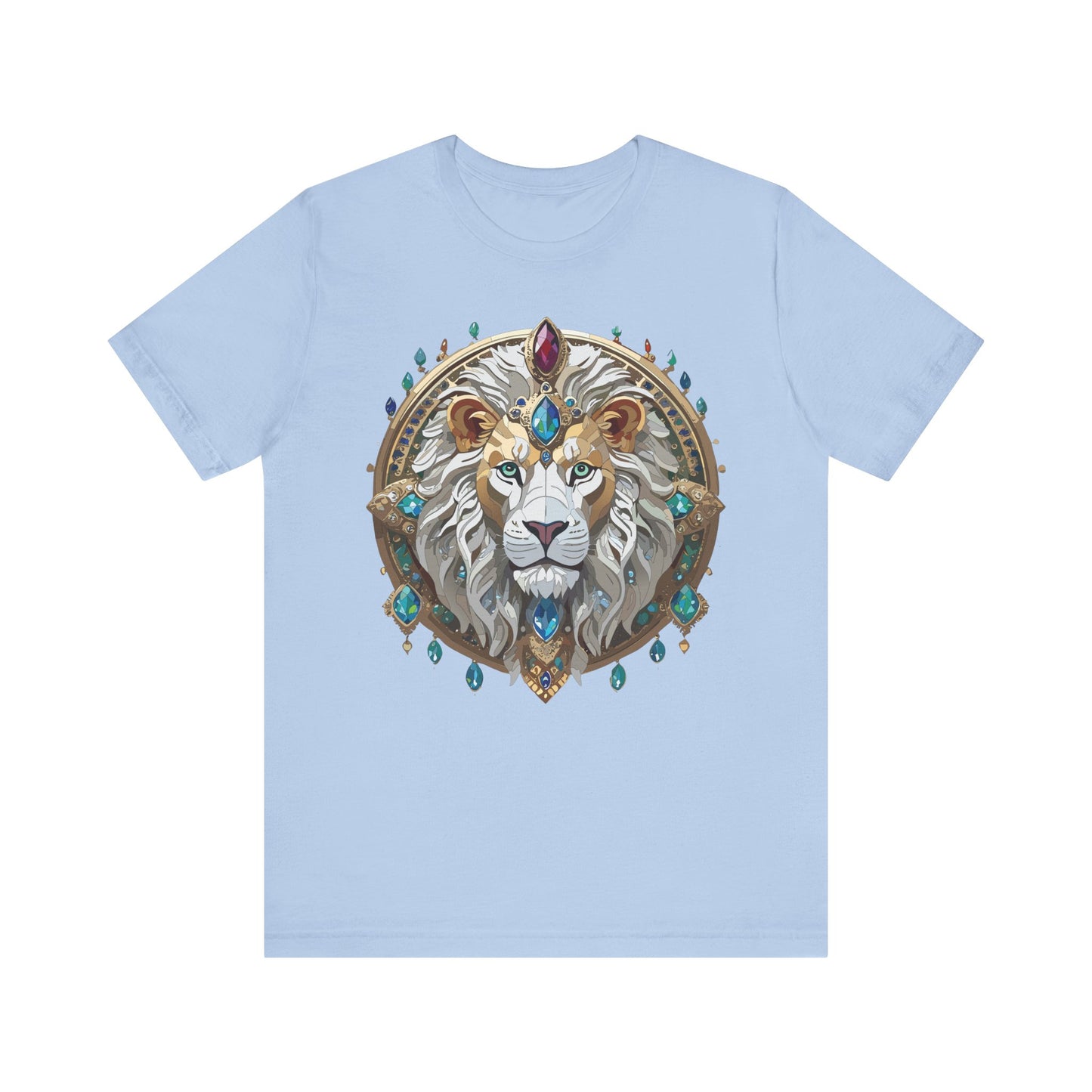 Animal Shirt, Shirt with Animal, Tee Shirt with Gold Animal Medal, Shirt with Antique Animal Medallion