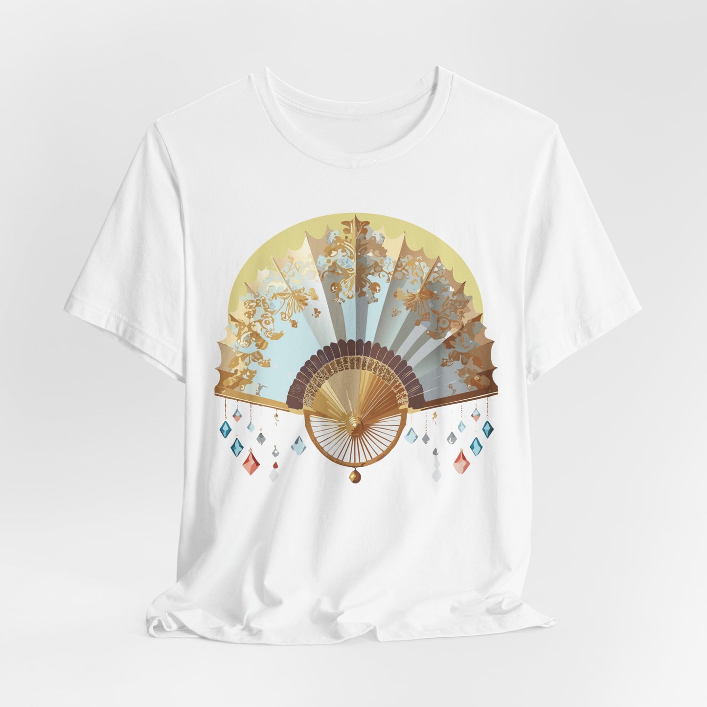 Fan shirt, Shirt with Fan, Tee Shirt with Gold Blower