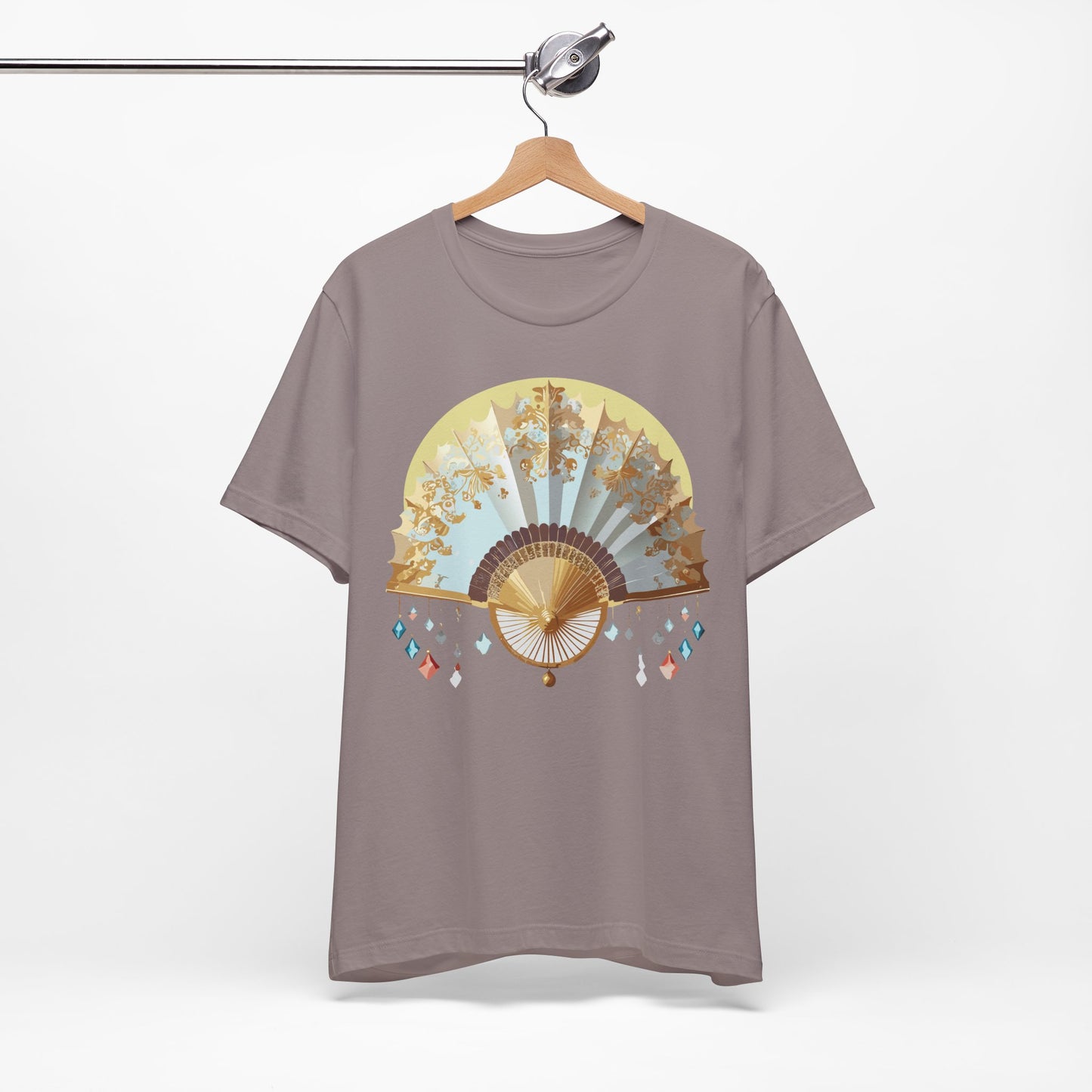 Fan shirt, Shirt with Fan, Tee Shirt with Gold Blower