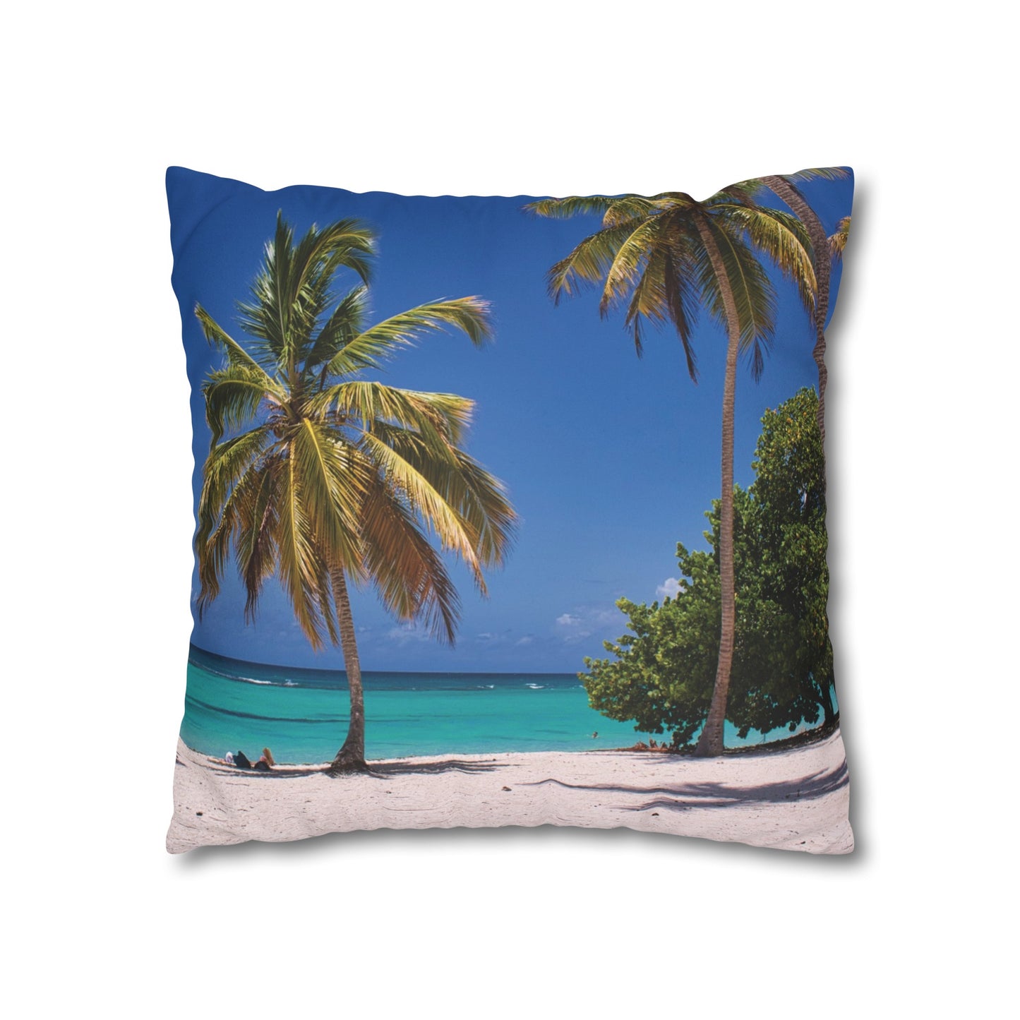 Beach Faux Suede Square Pillowcase