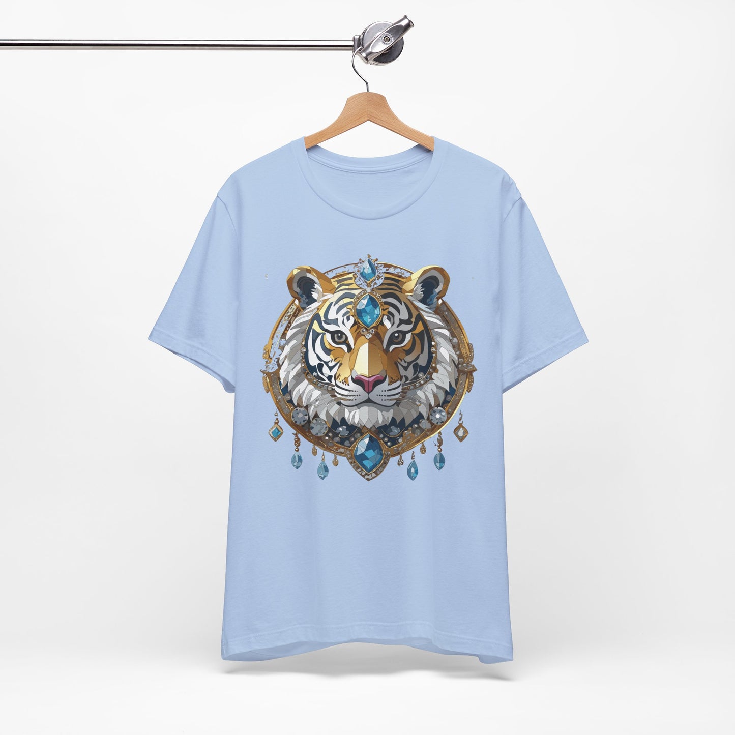 Animal Shirt, Shirt with Animal, Tee Shirt with Gold Animal Medal, Shirt with Antique Animal Medallion