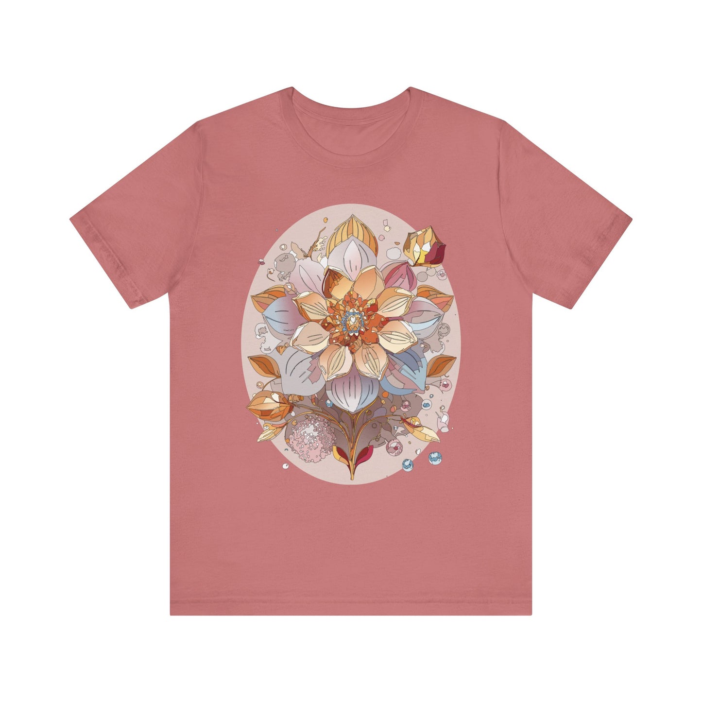 Floral Shirt, Flower Shirt, Tee Shirt with Antique Flower