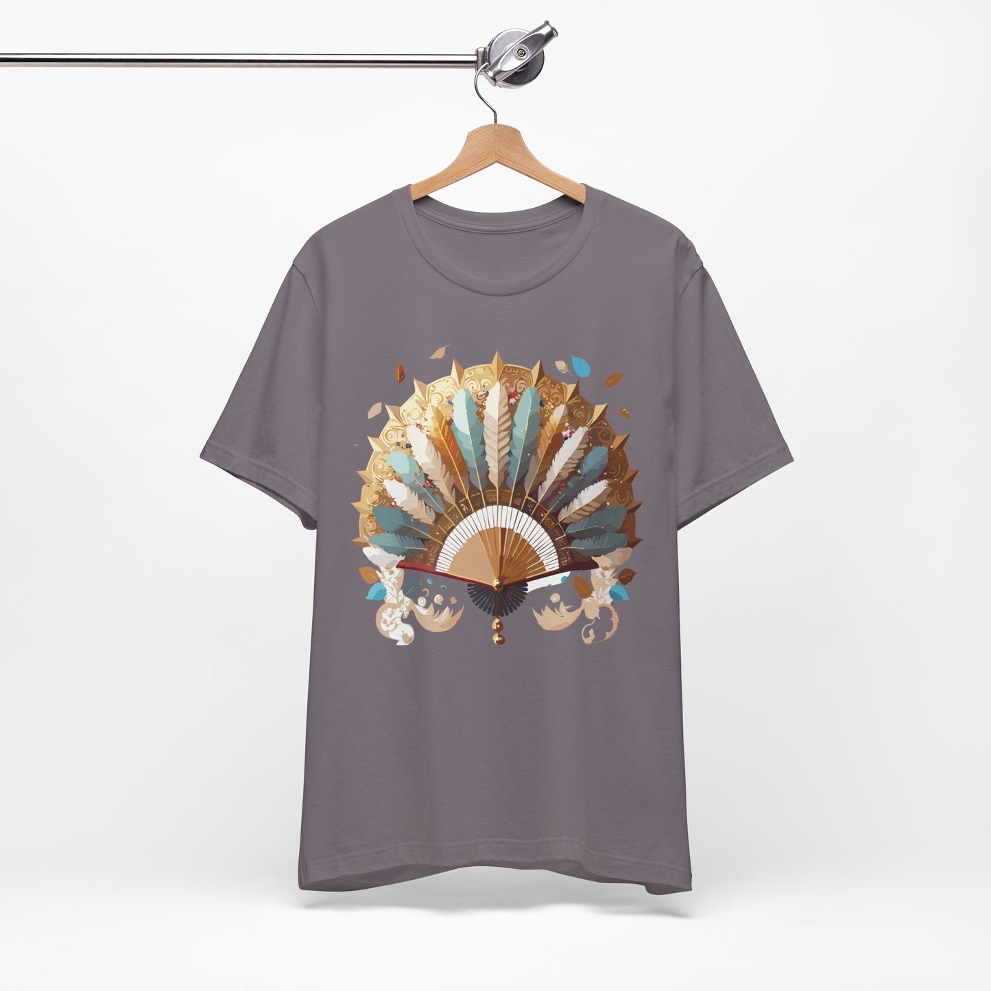 Fan shirt, Shirt with Fan, Tee Shirt with Gold Blower