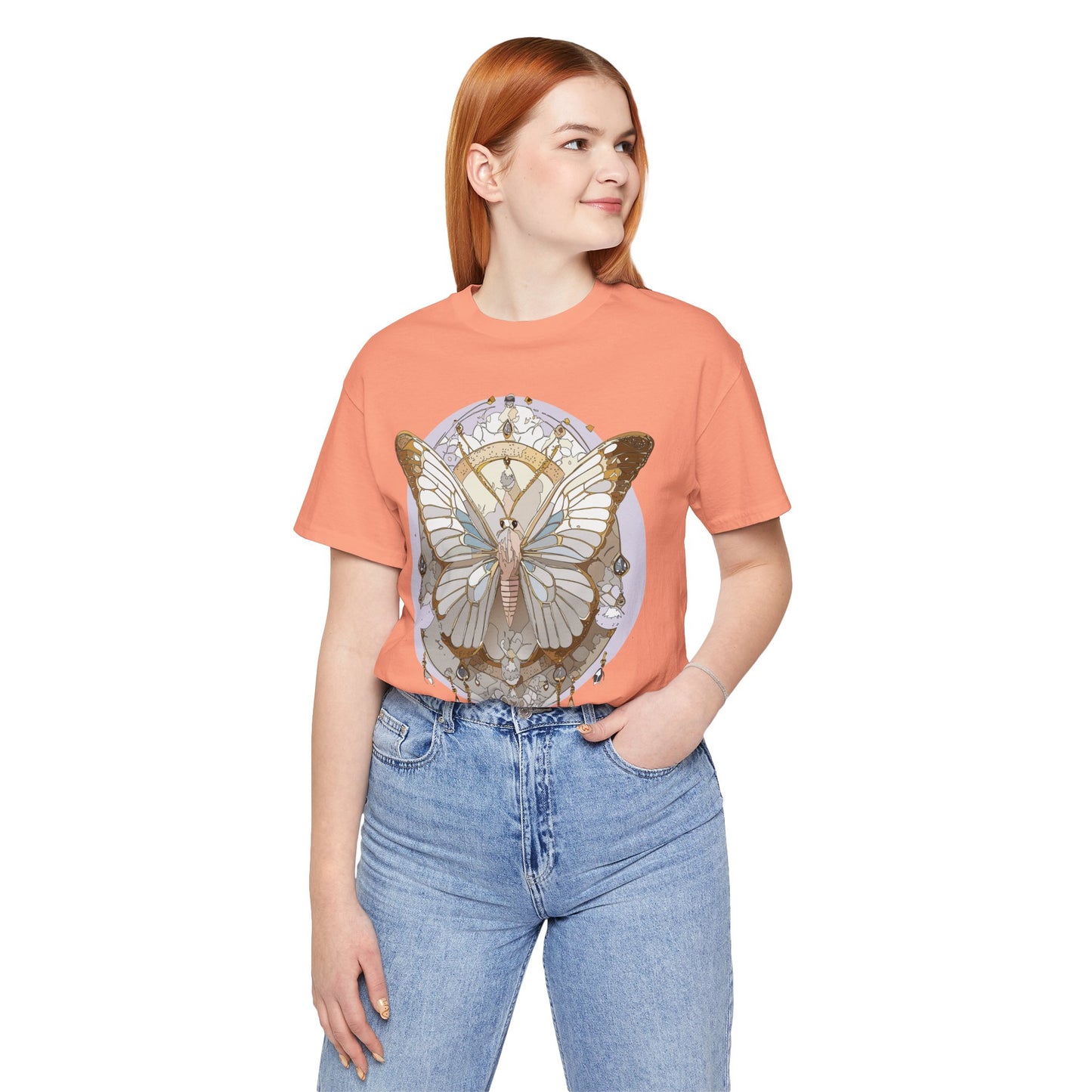Butterfly Shirt, Shirt with Butterfly, Tee Shirt with Antique Butterfly