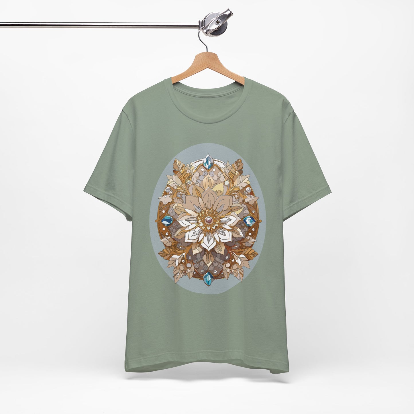Floral Shirt, Flower Shirt, Tee Shirt with Antique Flower