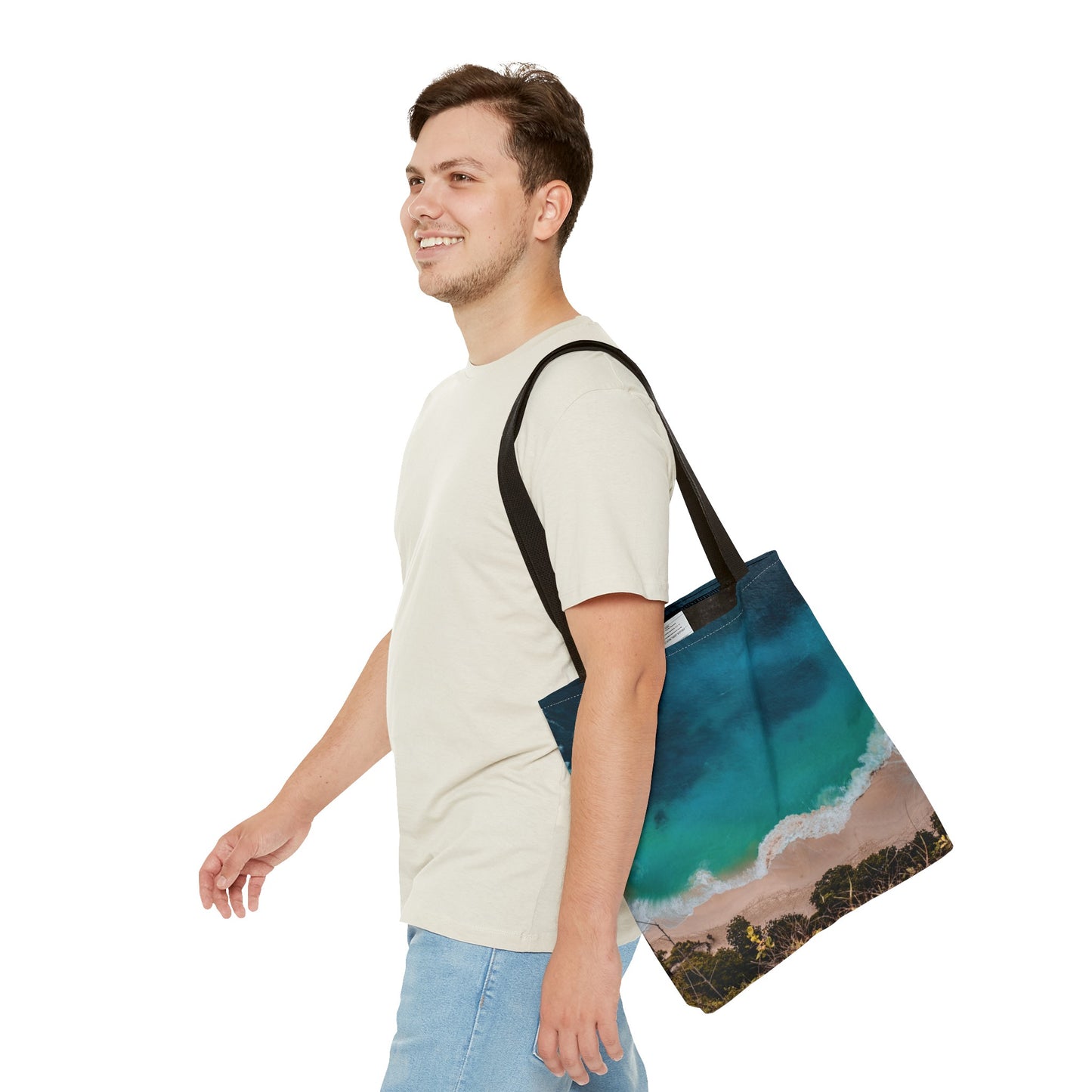 Canvas Bag with Beach Prints