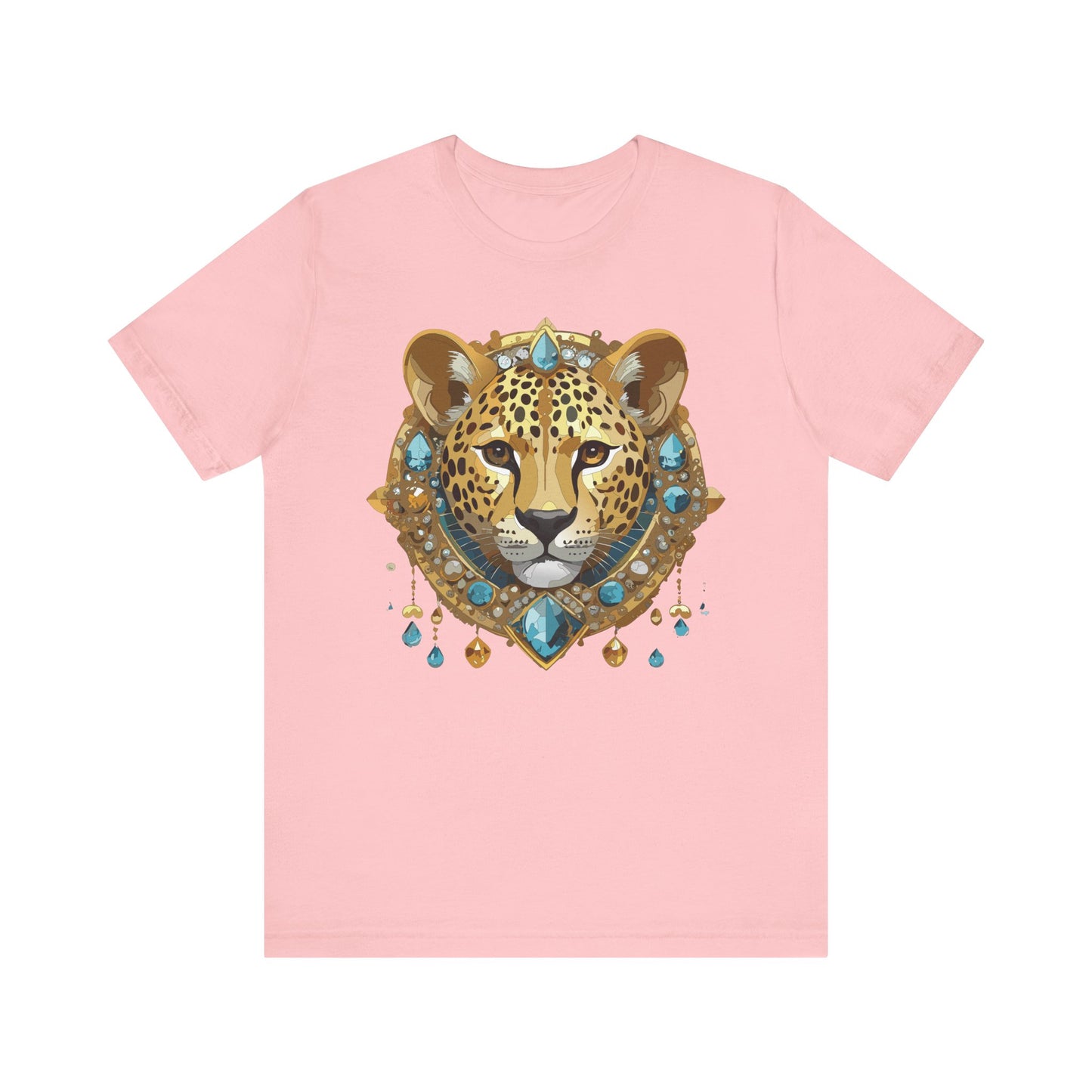 Animal Shirt, Shirt with Animal, Tee Shirt with Gold Animal Medal, Shirt with Antique Animal Medallion