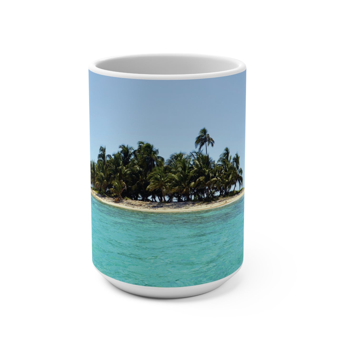 Coffee & Tea Mug with Beach Prints, 15oz