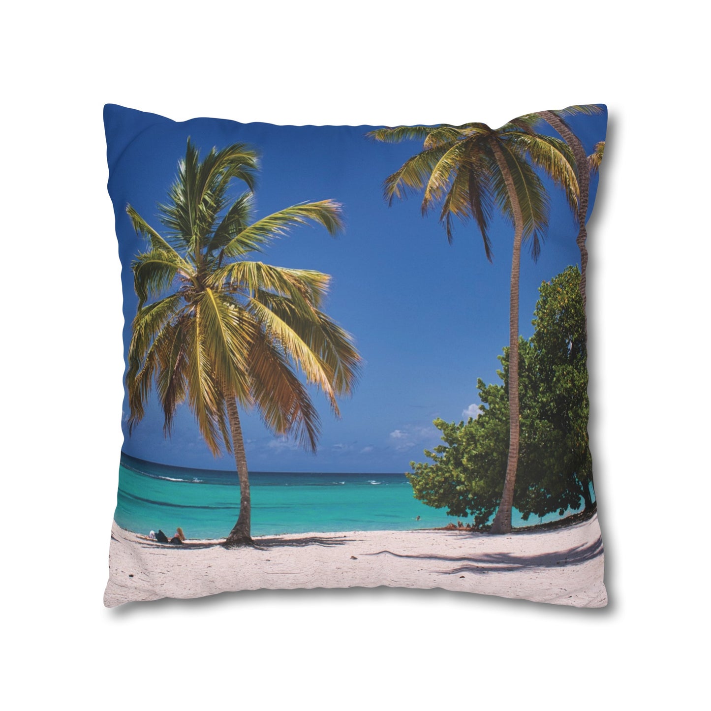 Beach Faux Suede Square Pillowcase