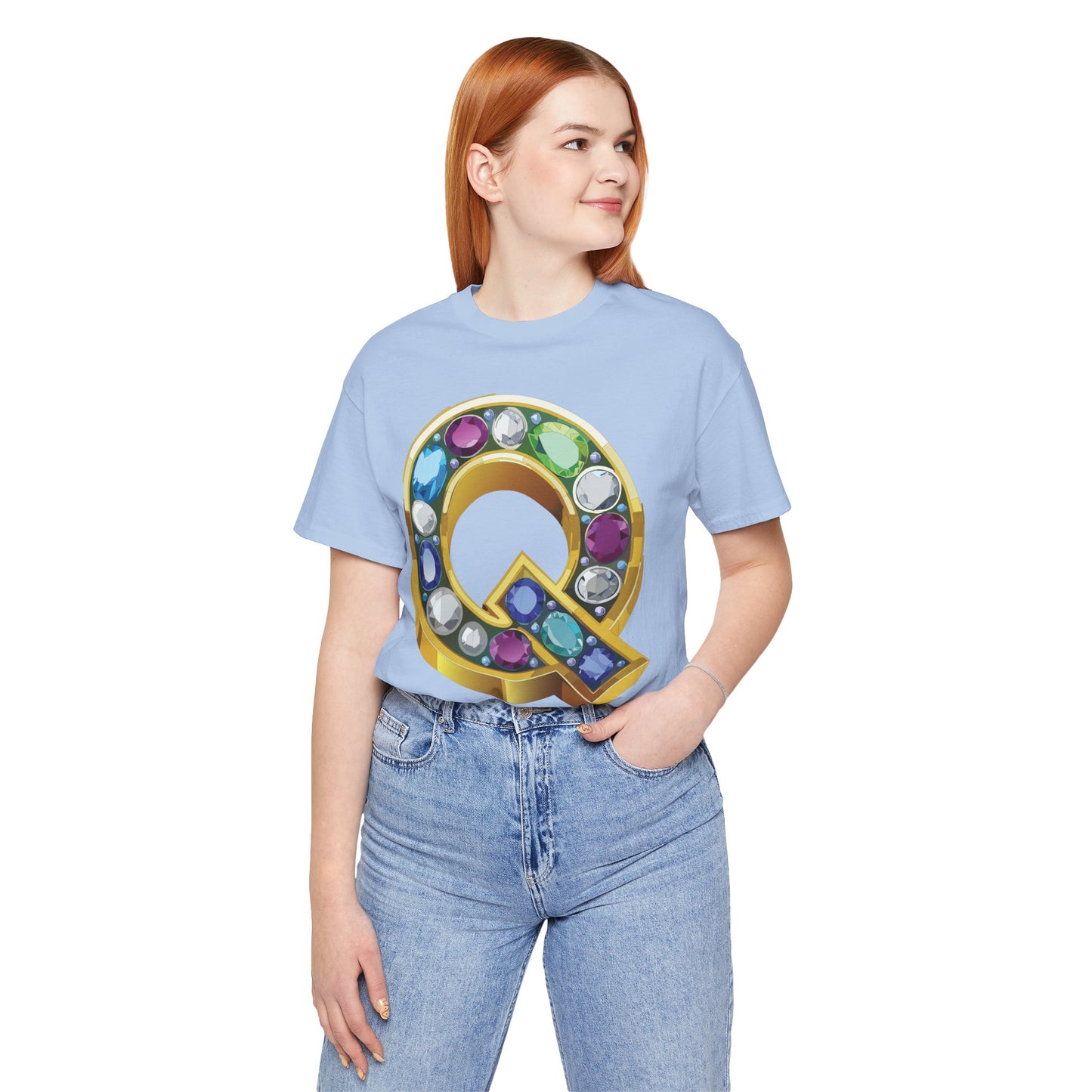 Letter Shirt, Shirt with Letters, Tee Shirt with Gold Letter, Shirt with Antique Letters
