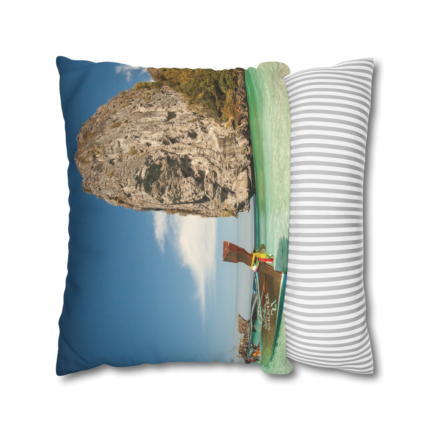 Beach Faux Suede Square Pillowcase