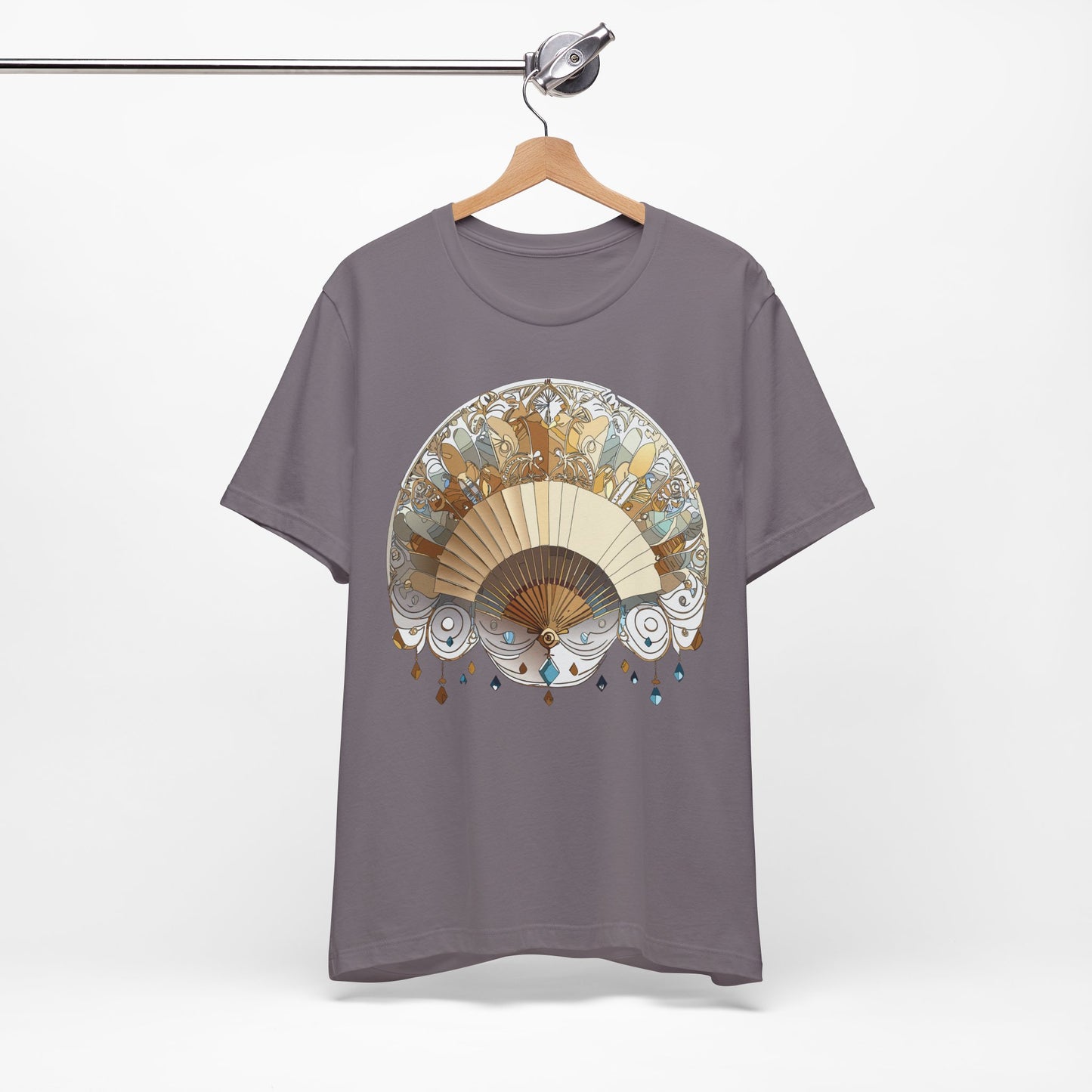 Fan shirt, Shirt with Fan, Tee Shirt with Gold Blower