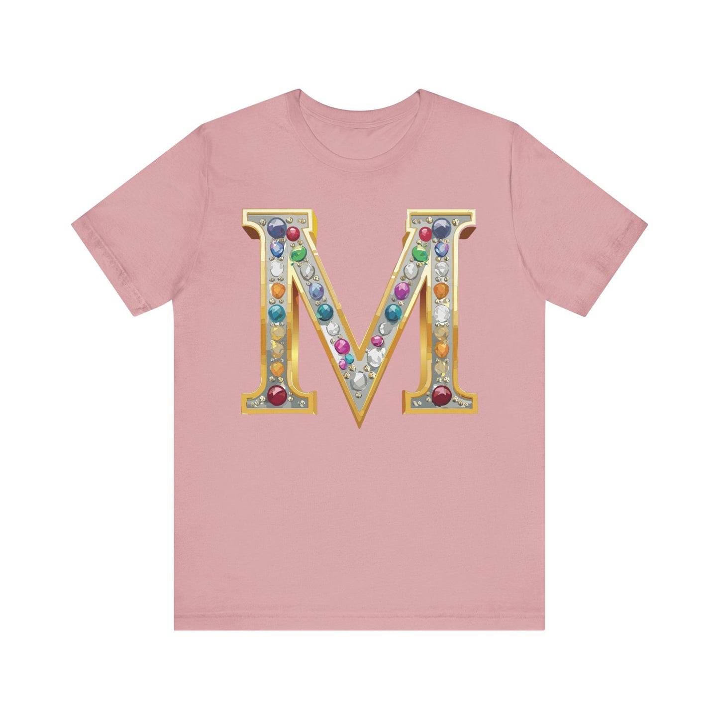 Letter Shirt, Shirt with Letters, Tee Shirt with Gold Letter, Shirt with Antique Letters