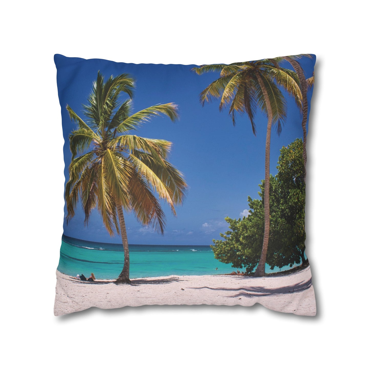 Beach Faux Suede Square Pillowcase