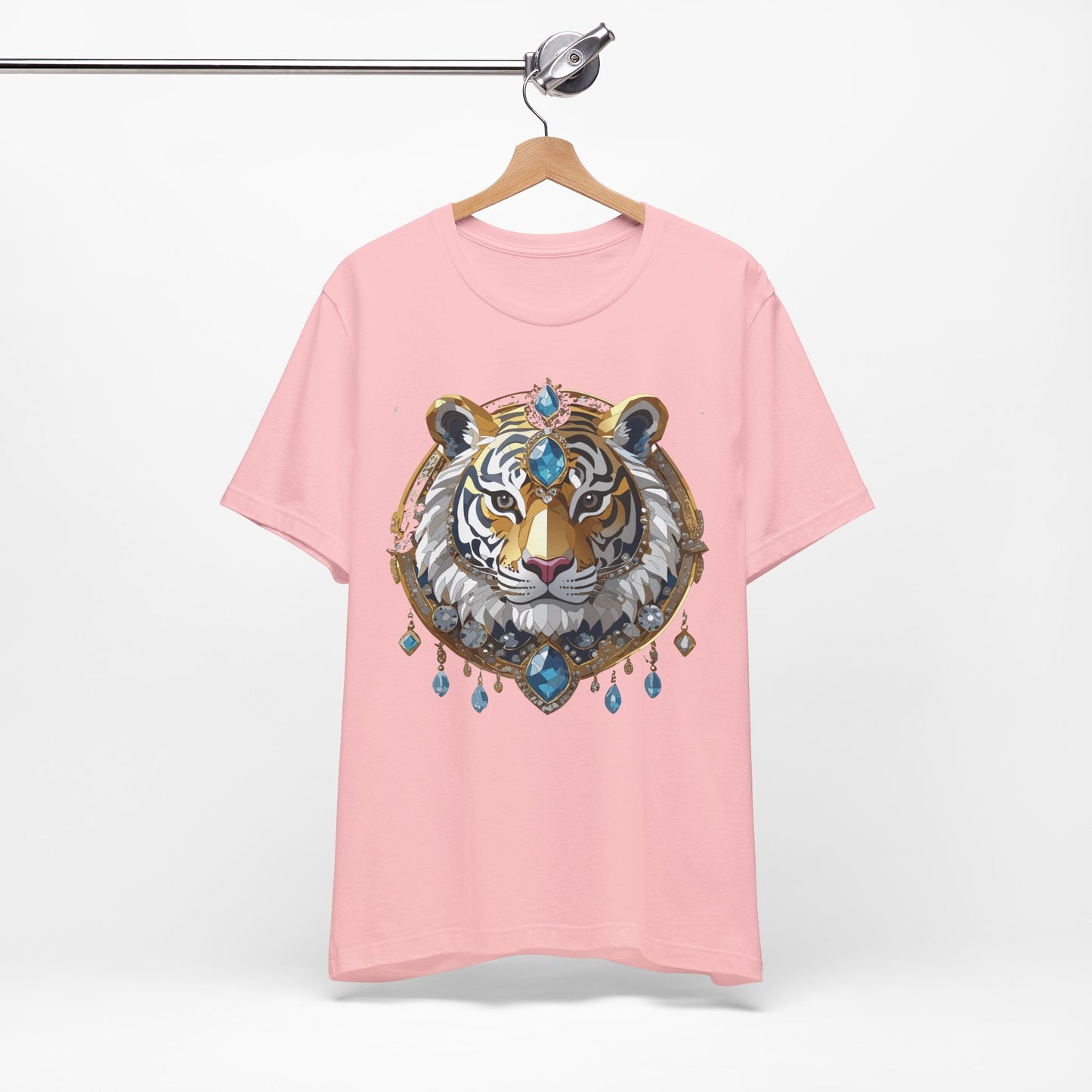 Animal Shirt, Shirt with Animal, Tee Shirt with Gold Animal Medal, Shirt with Antique Animal Medallion