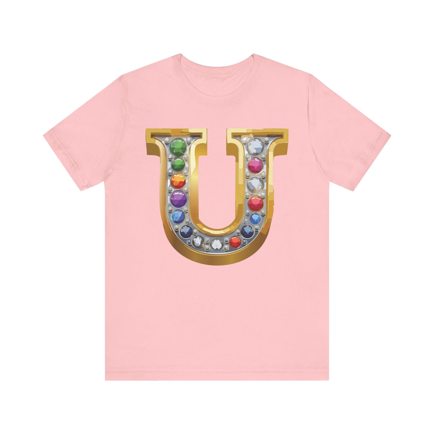 Letter Shirt, Shirt with Letters, Tee Shirt with Gold Letter, Shirt with Antique Letters
