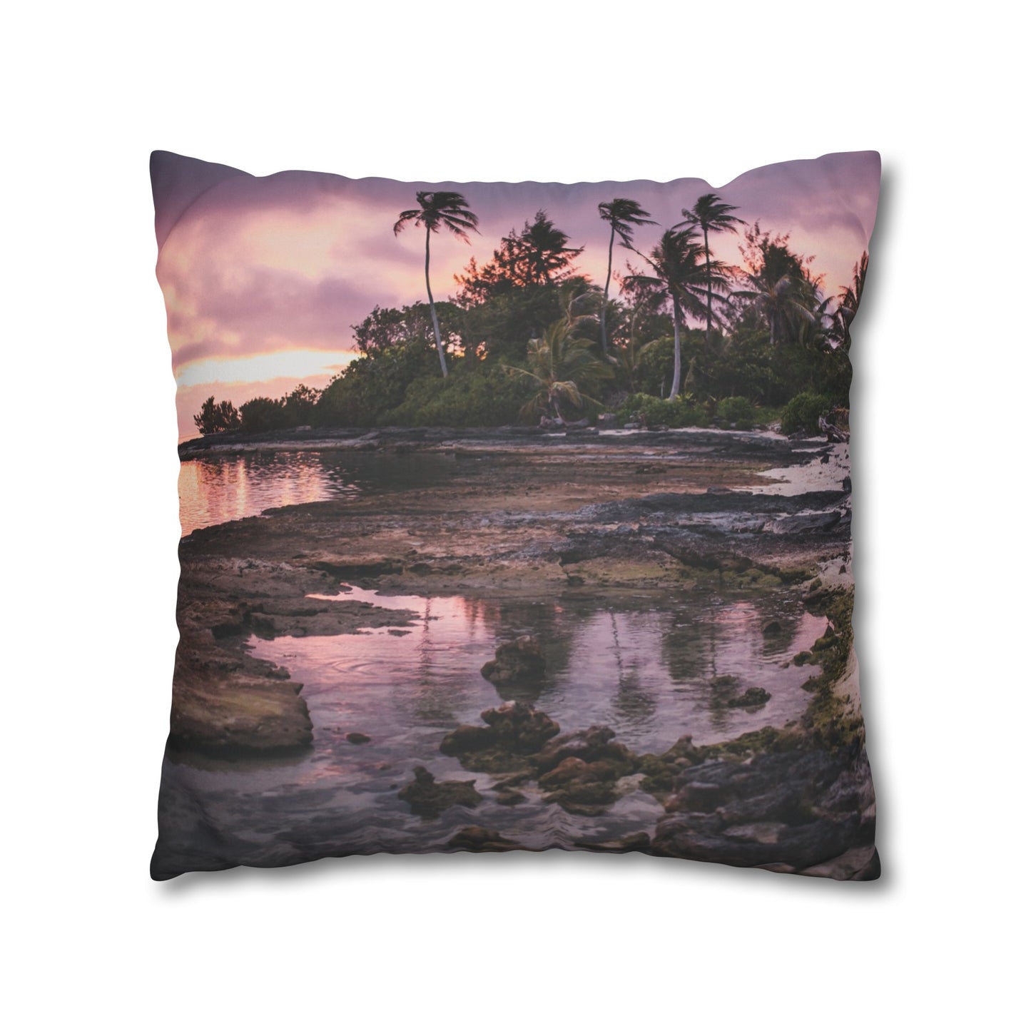 Beach Faux Suede Square Pillowcase