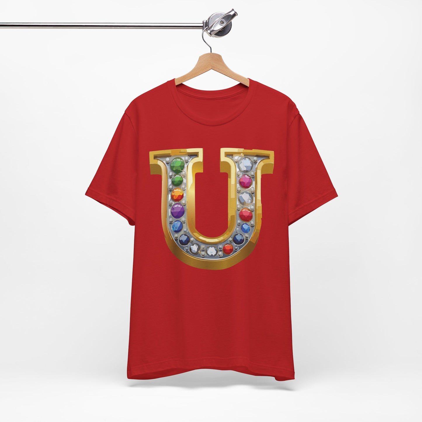 Letter Shirt, Shirt with Letters, Tee Shirt with Gold Letter, Shirt with Antique Letters
