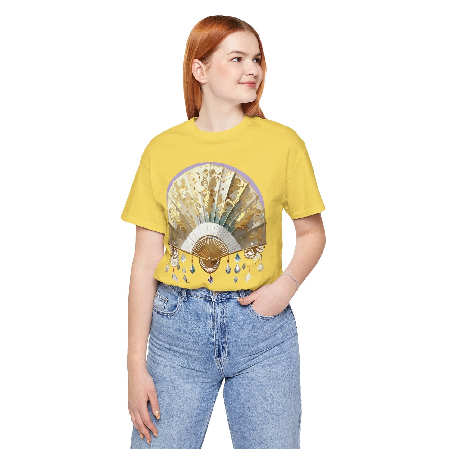 Fan shirt, Shirt with Fan, Tee Shirt with Gold Blower