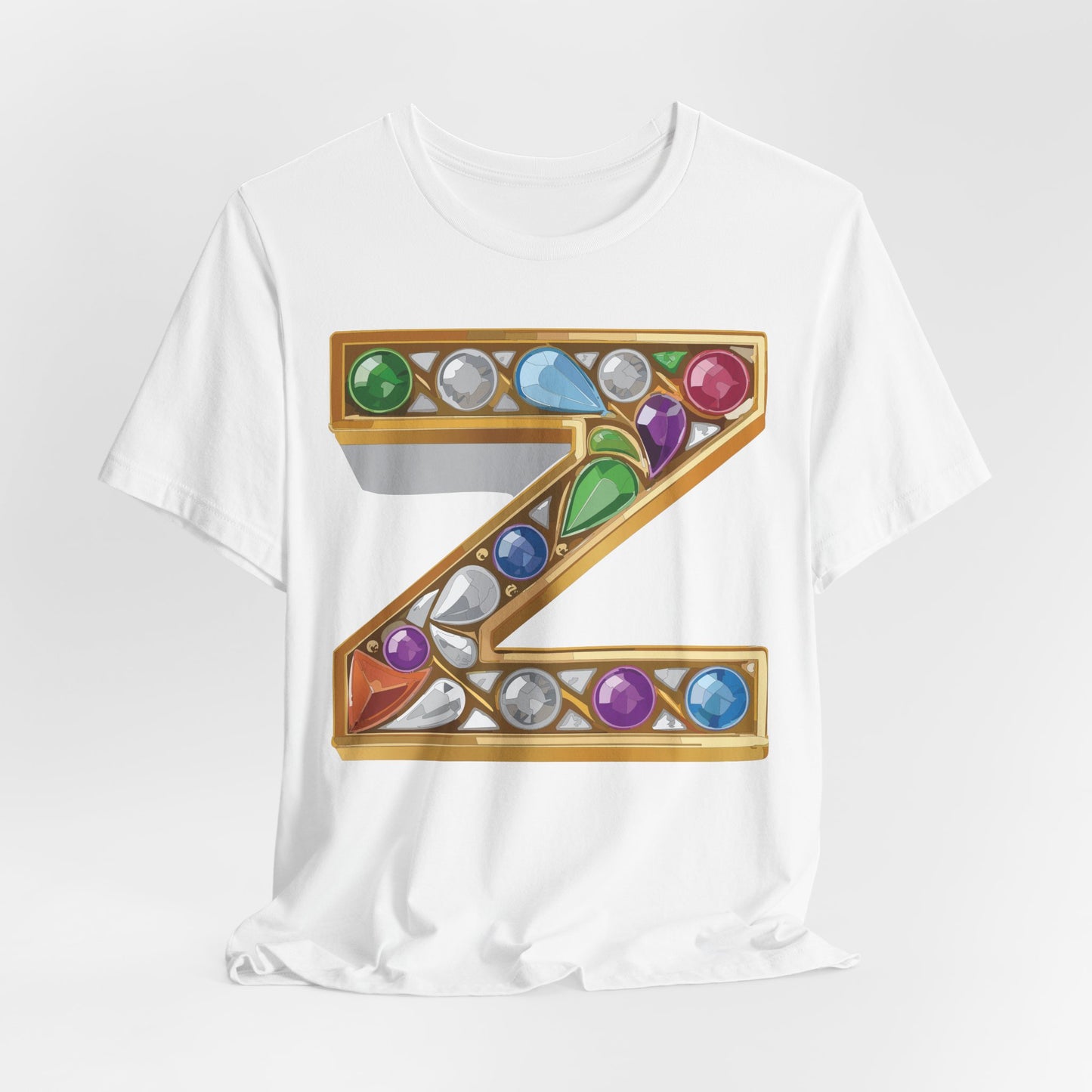 Letter Shirt, Shirt with Letters, Tee Shirt with Gold Letter, Shirt with Antique Letters