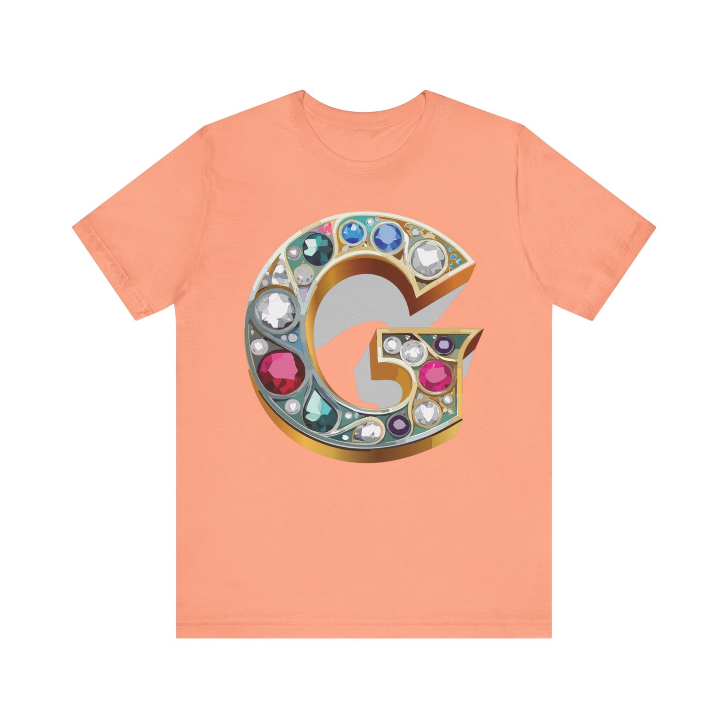 Letter Shirt, Shirt with Letters, Tee Shirt with Gold Letter, Shirt with Antique Letters