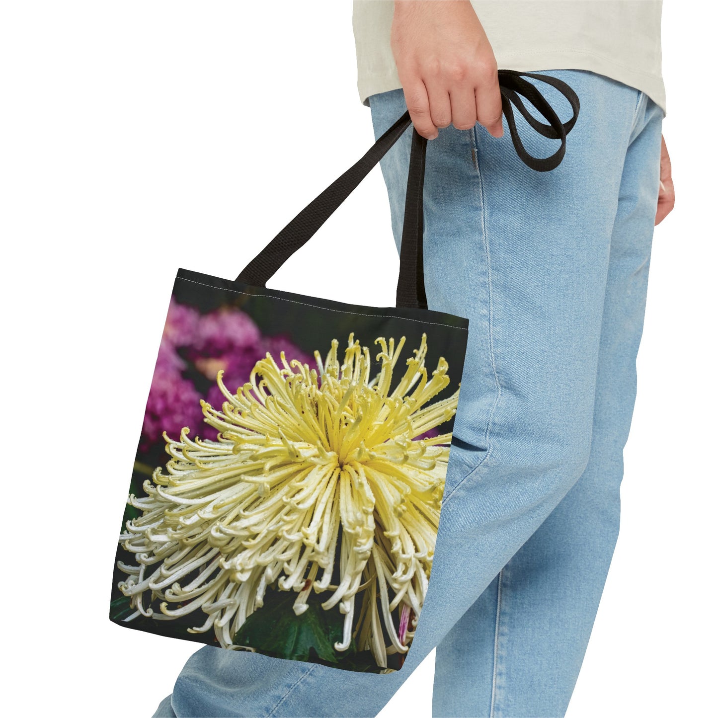 Canvas Bag with Floral Prints