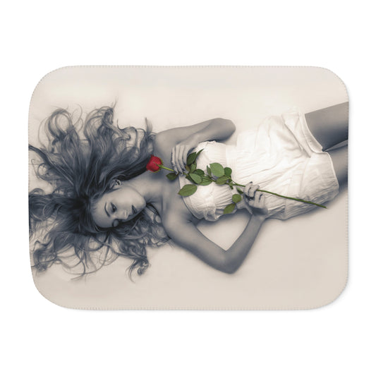 Blanket with Beautiful Woman