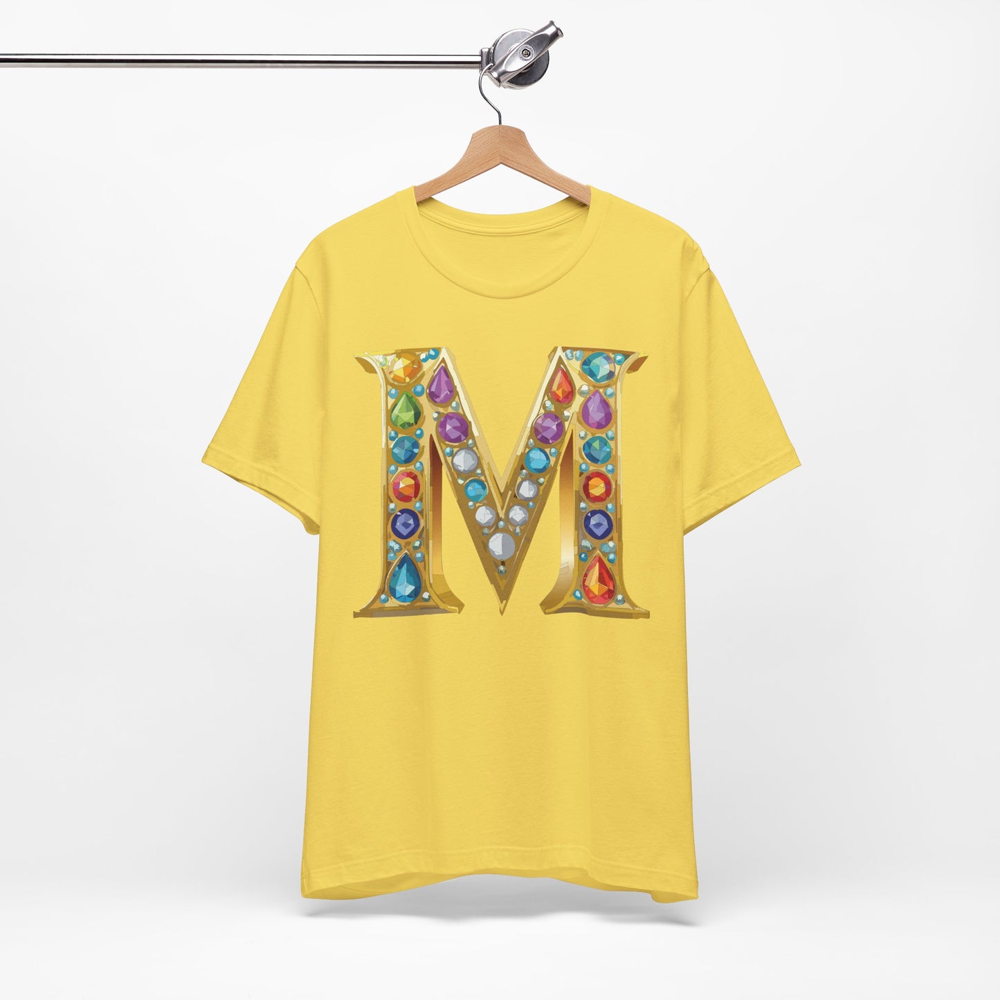 Letter Shirt, Shirt with Letters, Tee Shirt with Gold Letter, Shirt with Antique Letters
