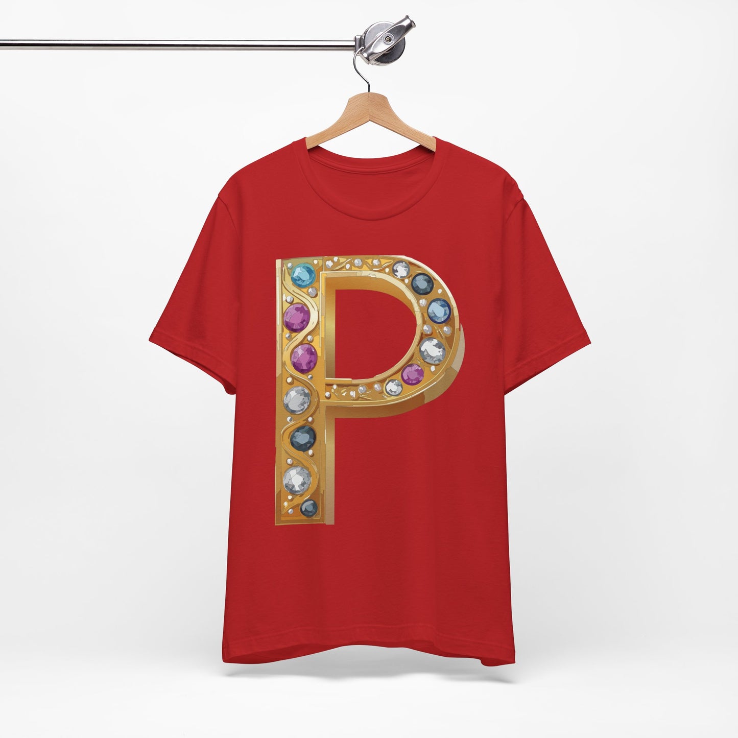 Letter Shirt, Shirt with Letters, Tee Shirt with Gold Letter, Shirt with Antique Letters