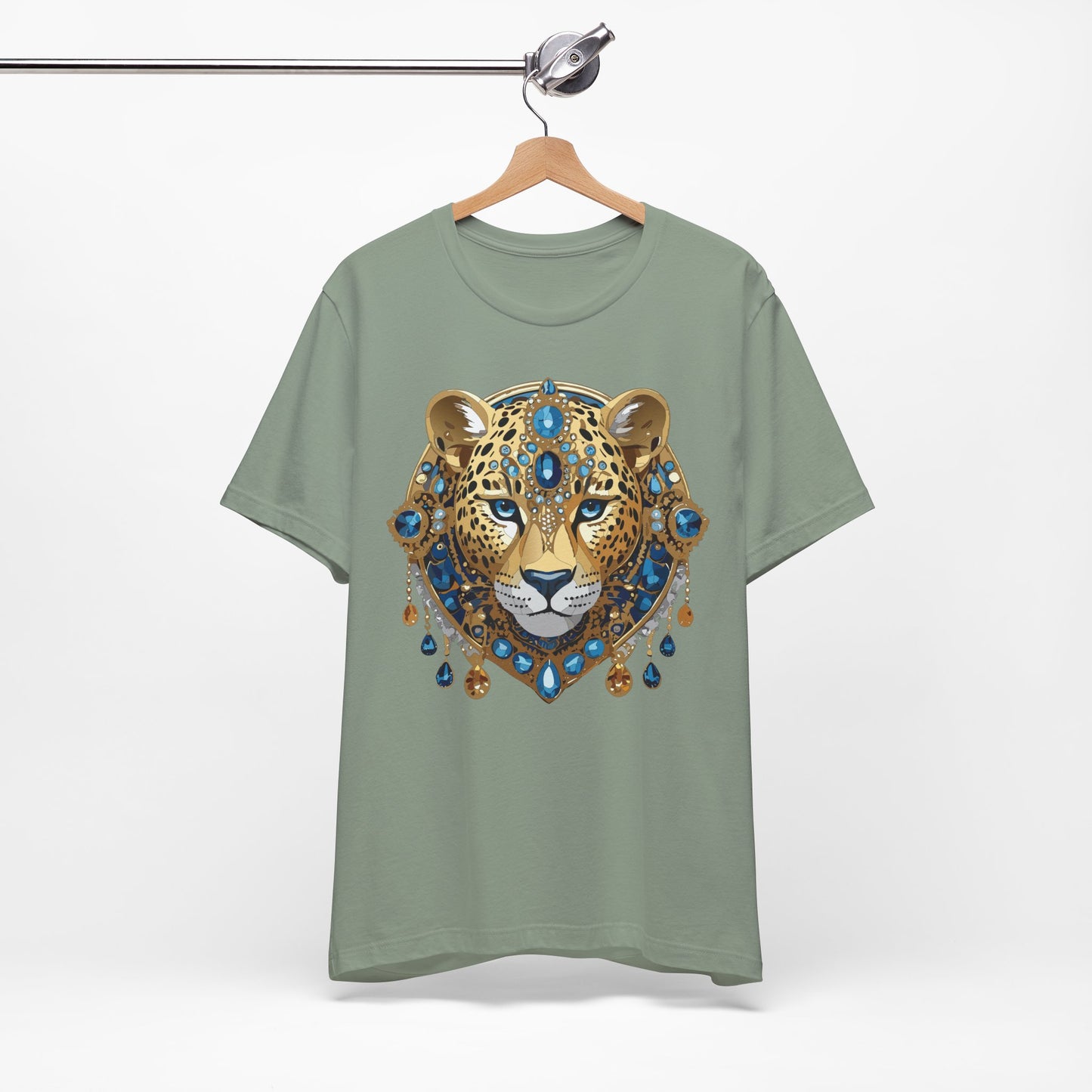 Animal Shirt, Shirt with Animal, Tee Shirt with Gold Animal Medal, Shirt with Antique Animal Medallion