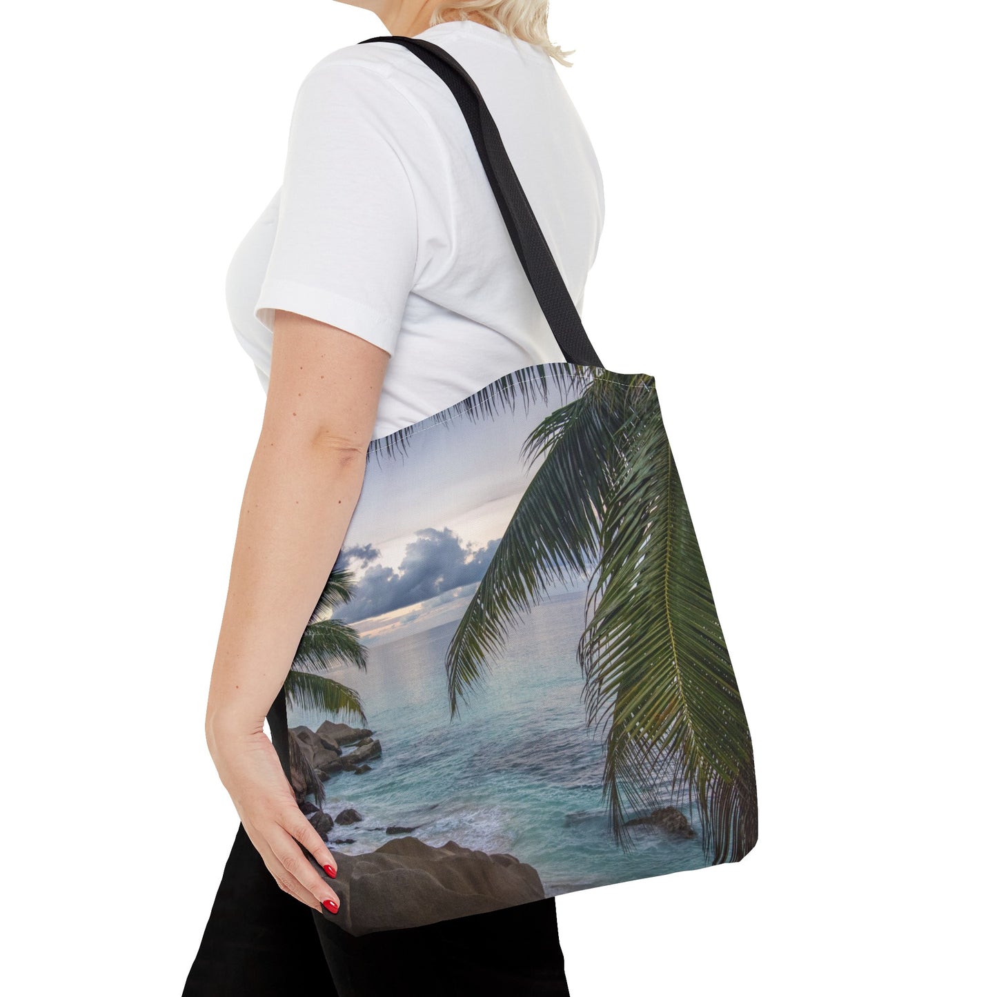 Canvas Bag with Beach Prints