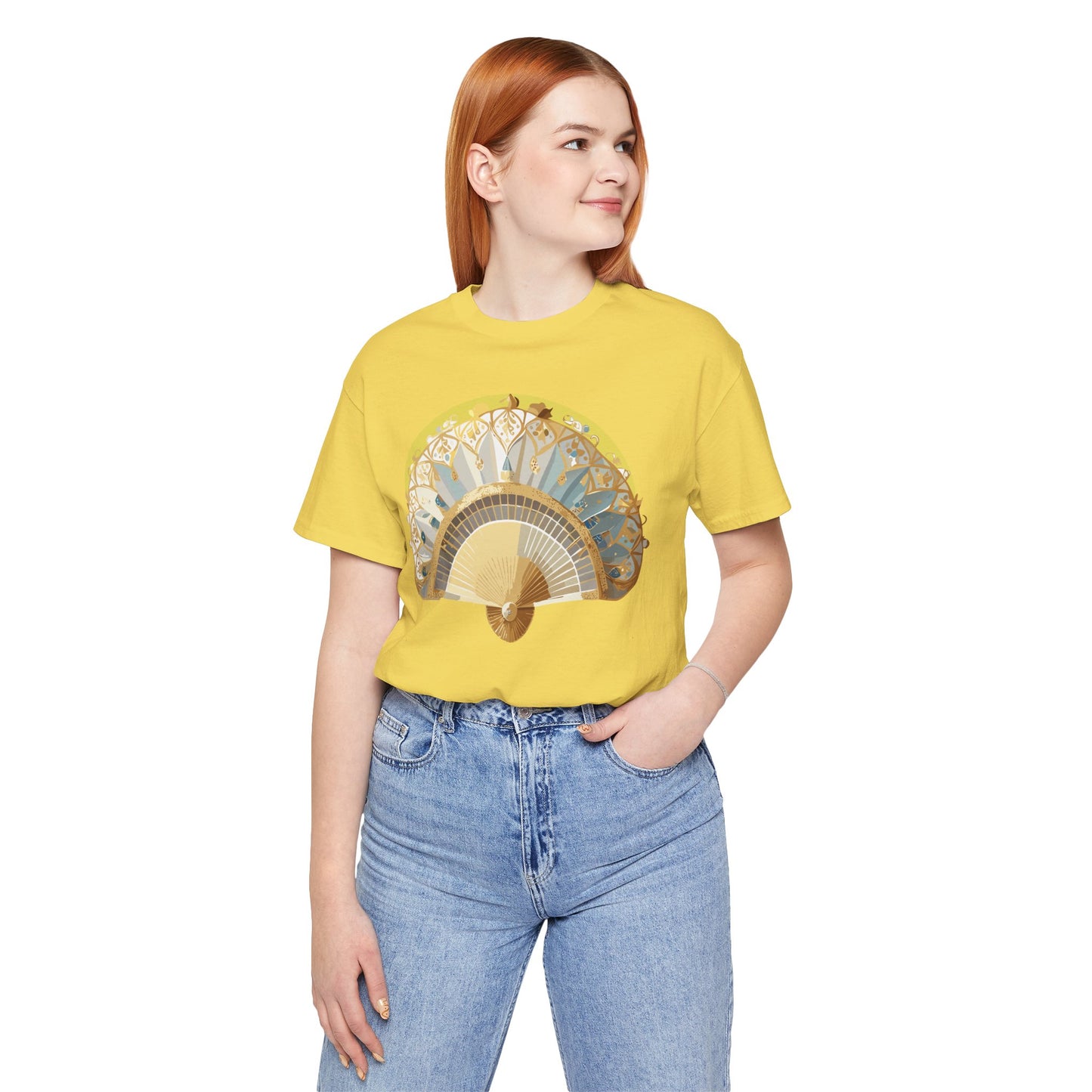 Fan shirt, Shirt with Fan, Tee Shirt with Gold Blower