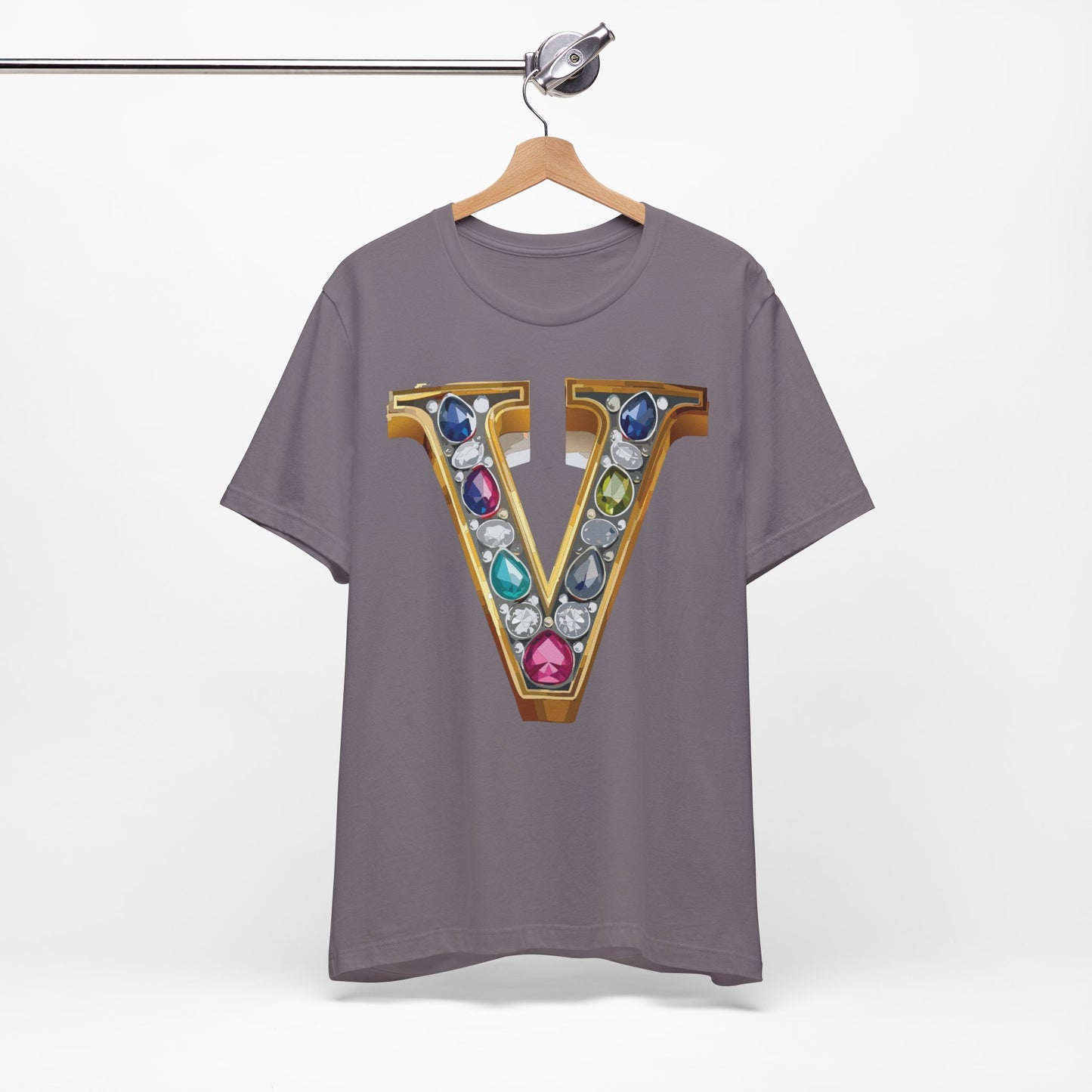Letter Shirt, Shirt with Letters, Tee Shirt with Gold Letter, Shirt with Antique Letters