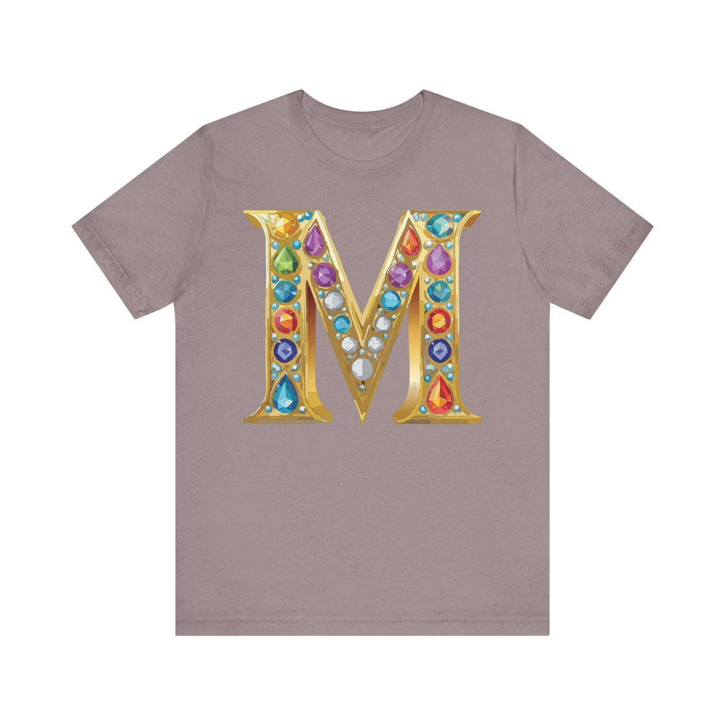Letter Shirt, Shirt with Letters, Tee Shirt with Gold Letter, Shirt with Antique Letters