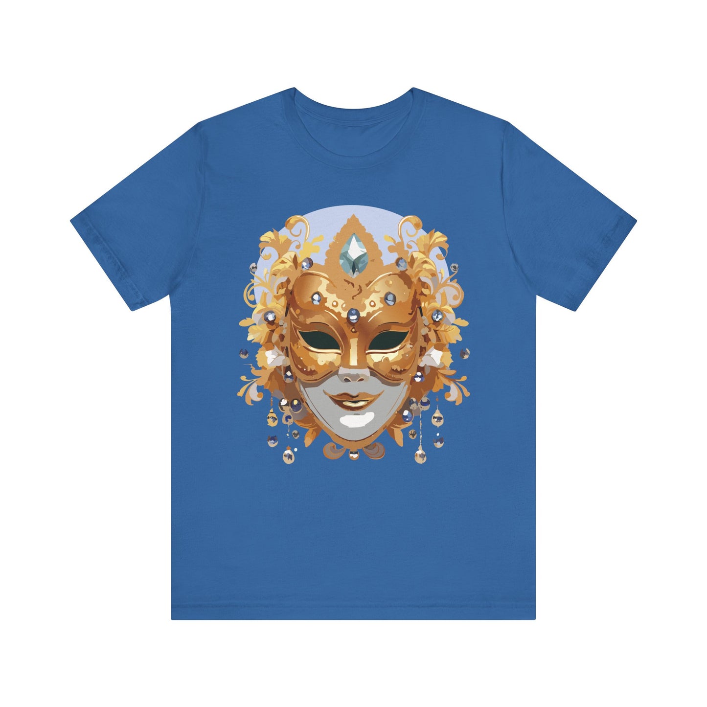 Mask Shirt, Shirt with Mask, Tee Shirt with Gold Face