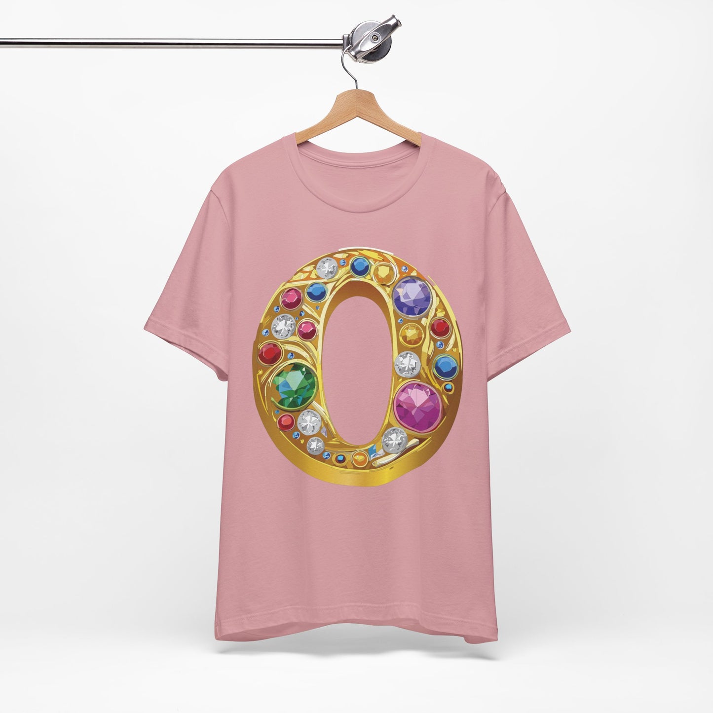 Letter Shirt, Shirt with Letters, Tee Shirt with Gold Letter, Shirt with Antique Letters