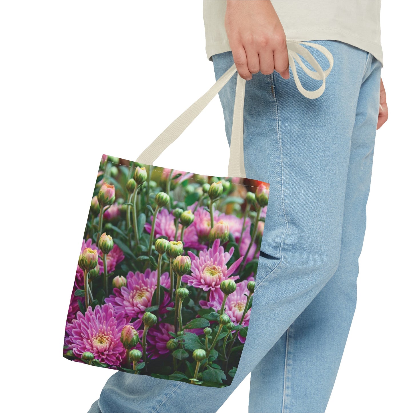 Canvas Bag with Floral Prints