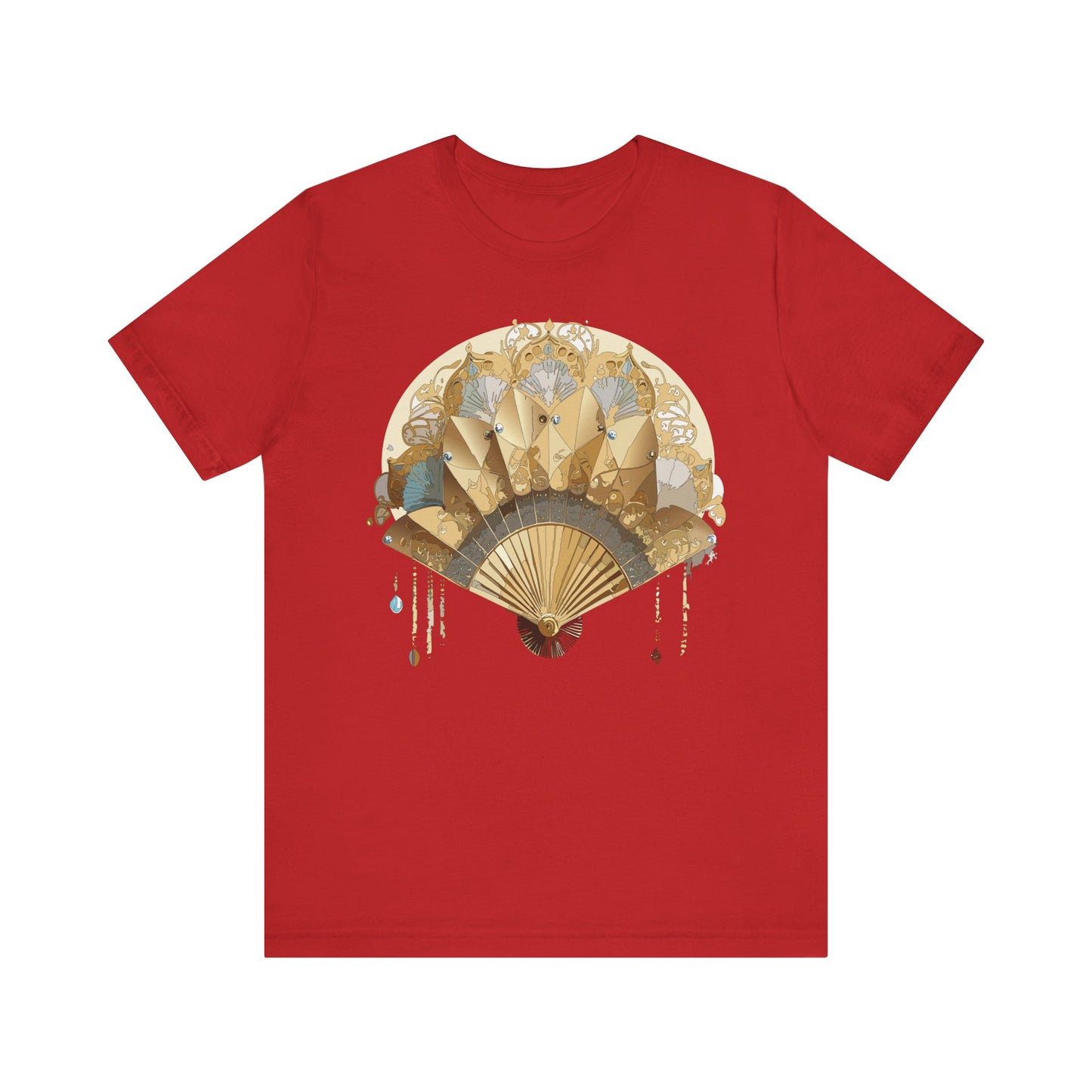 Fan shirt, Shirt with Fan, Tee Shirt with Gold Blower