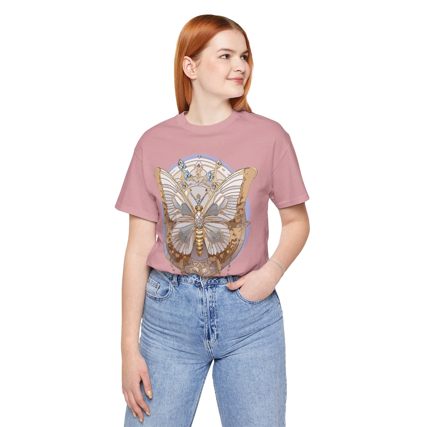 Butterfly Shirt, Shirt with Butterfly, Tee Shirt with Antique Butterfly