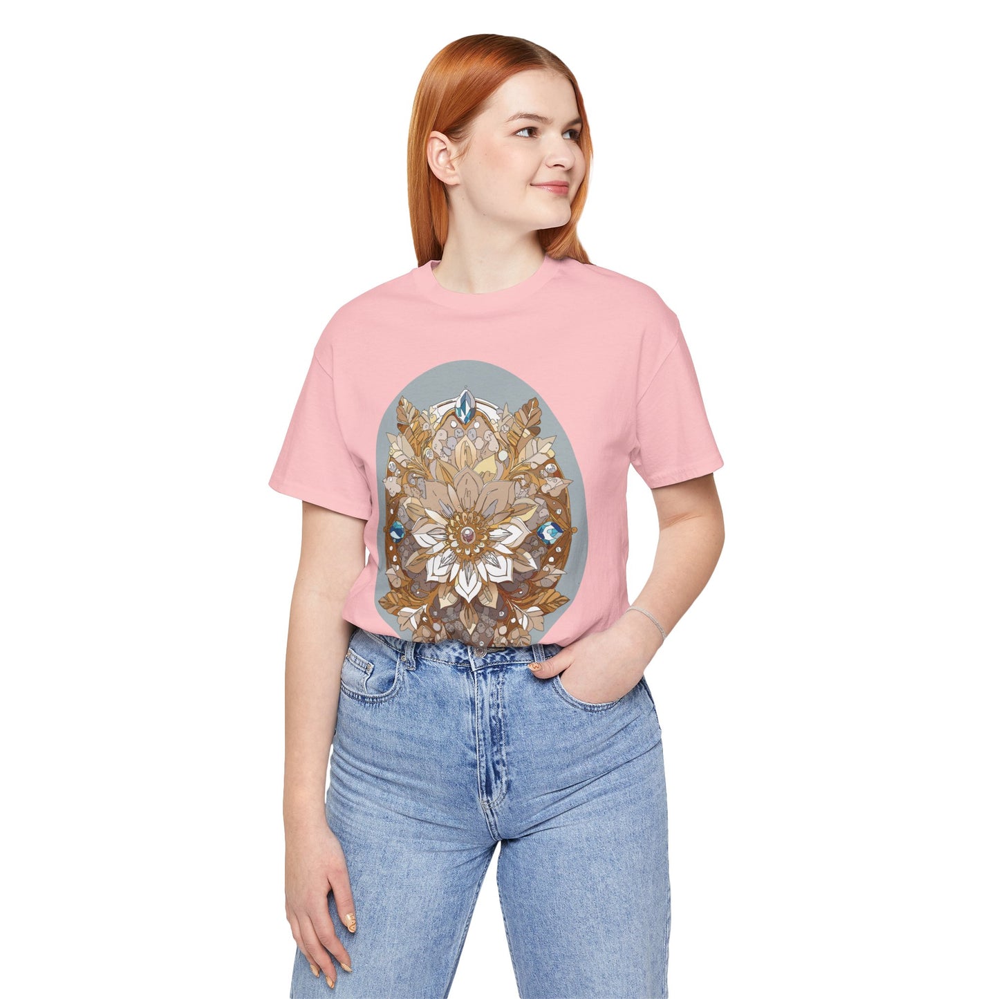 Floral Shirt, Flower Shirt, Tee Shirt with Antique Flower
