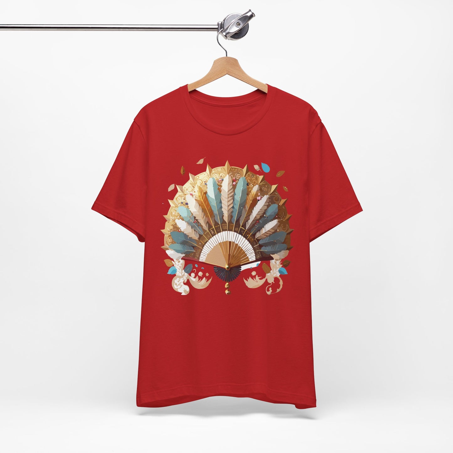 Fan shirt, Shirt with Fan, Tee Shirt with Gold Blower