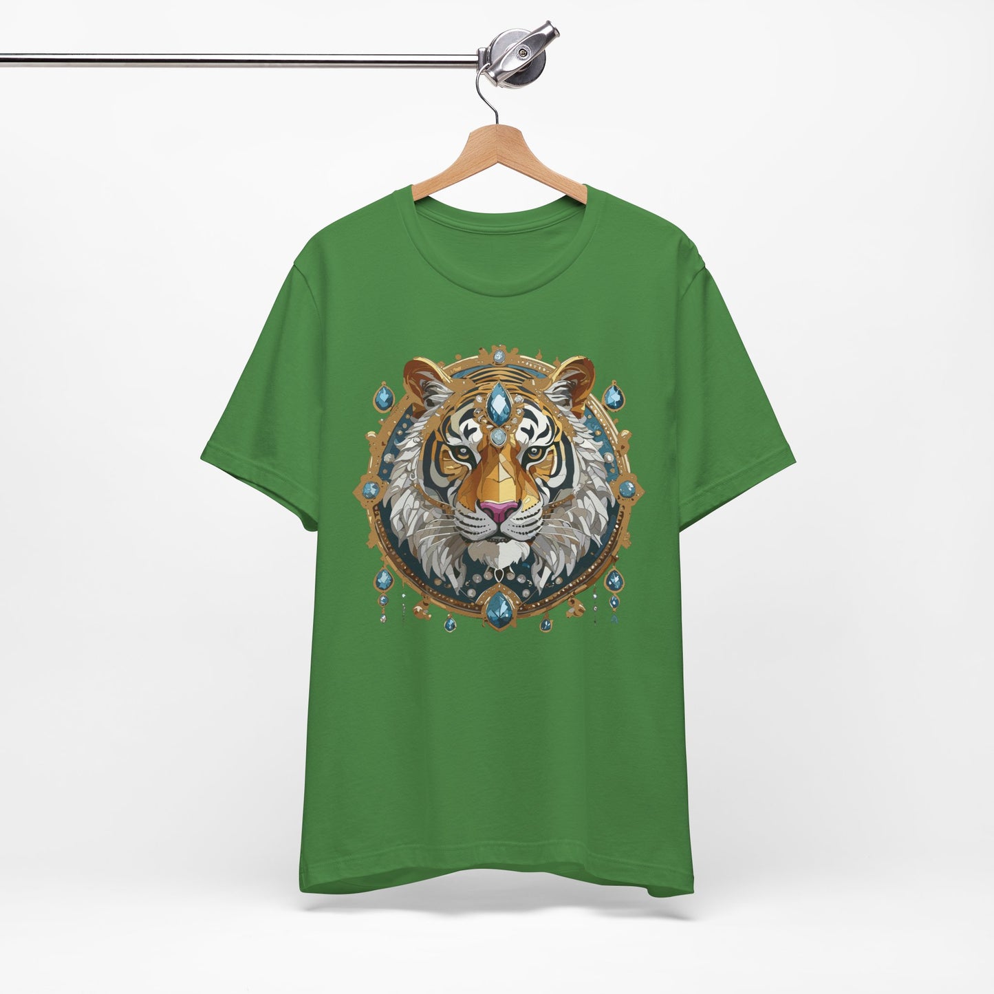 Animal Shirt, Shirt with Animal, Tee Shirt with Gold Animal Medal, Shirt with Antique Animal Medallion