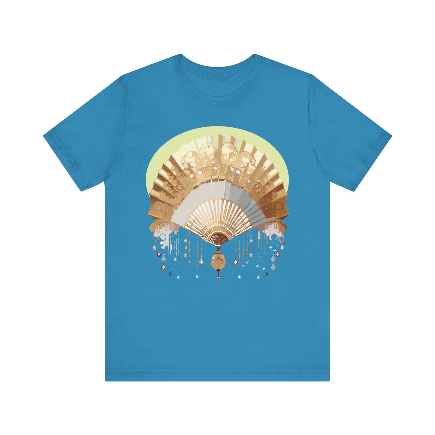 Fan shirt, Shirt with Fan, Tee Shirt with Gold Blower