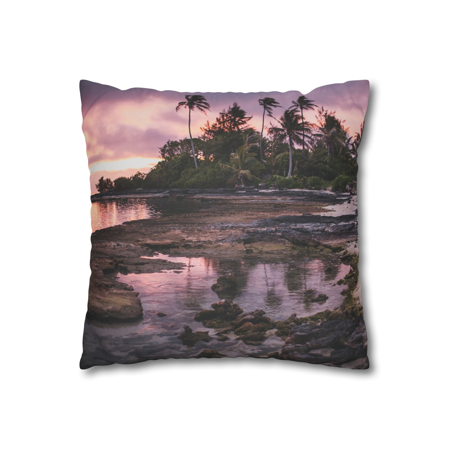 Beach Faux Suede Square Pillowcase