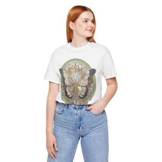 Butterfly Shirt, Shirt with Butterfly, Tee Shirt with Antique Butterfly