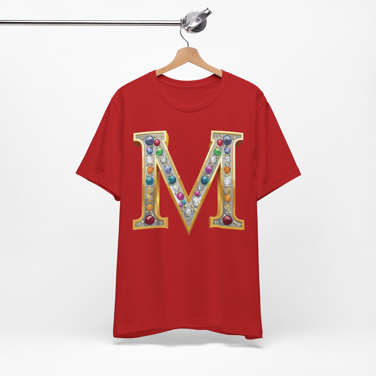 Letter Shirt, Shirt with Letters, Tee Shirt with Gold Letter, Shirt with Antique Letters