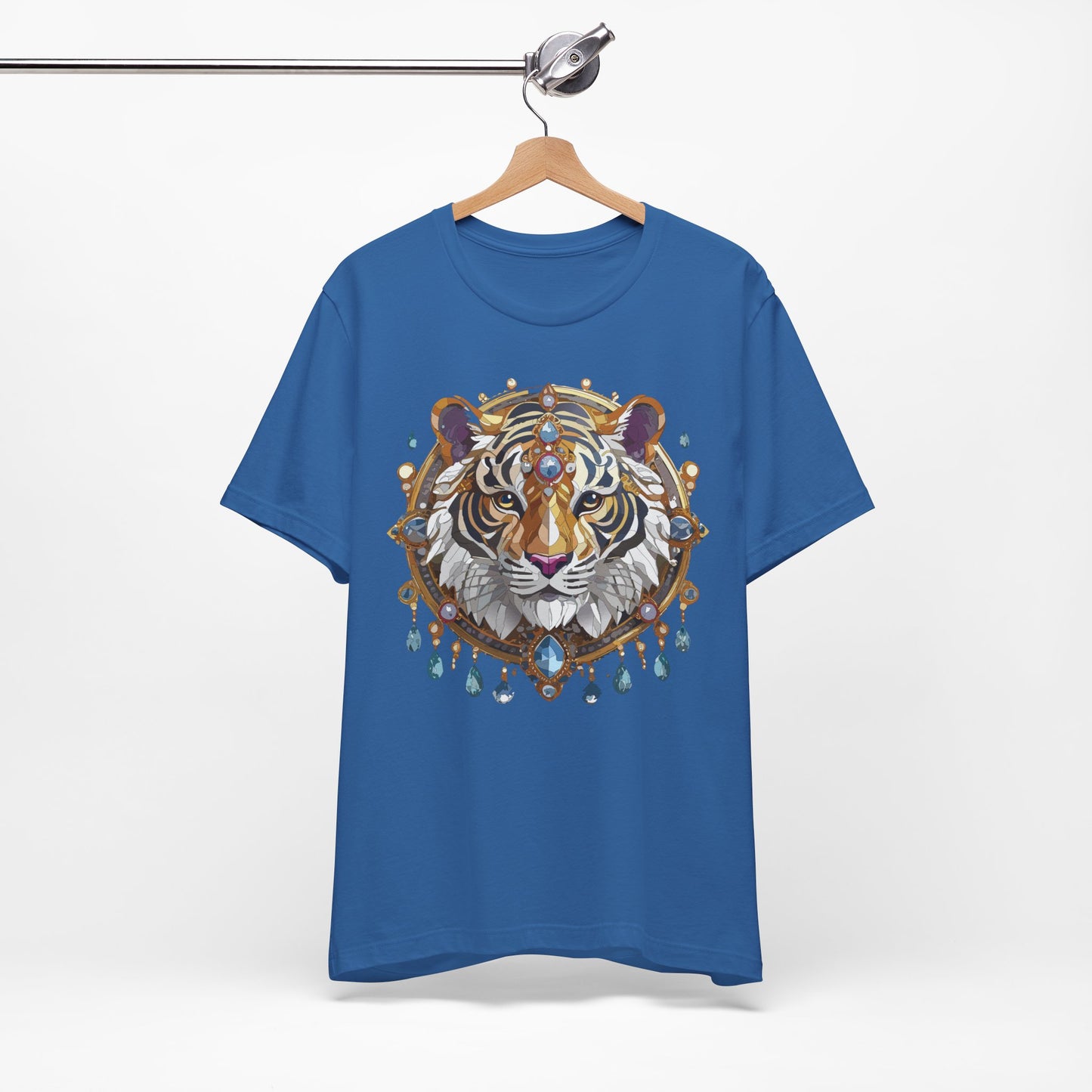Animal Shirt, Shirt with Animal, Tee Shirt with Gold Animal Medal, Shirt with Antique Animal Medallion